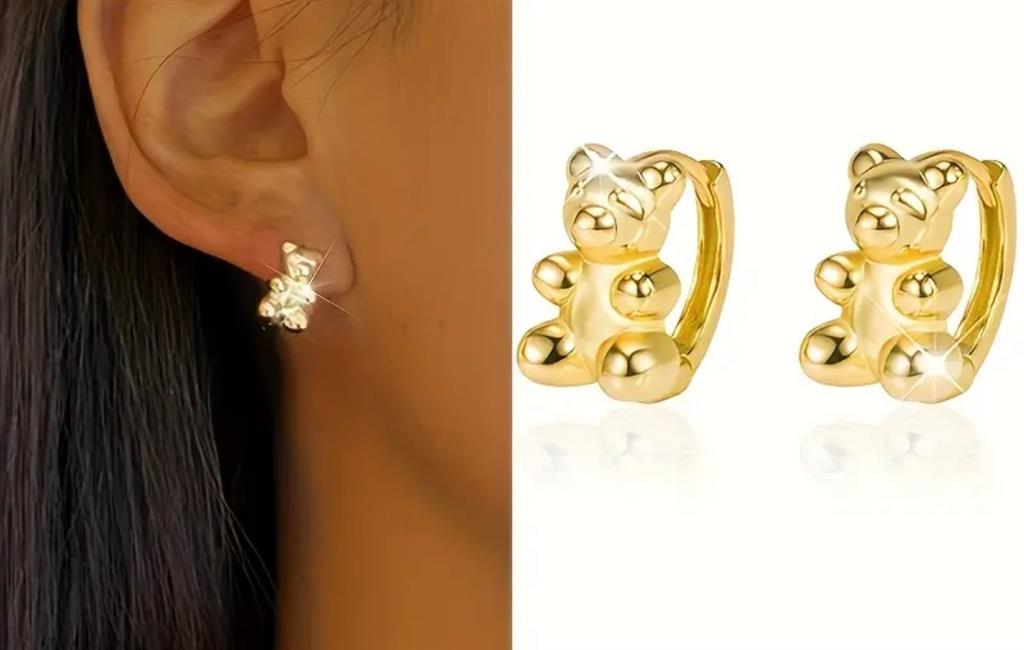 14K Vermeil Gummy Bear Earrings
