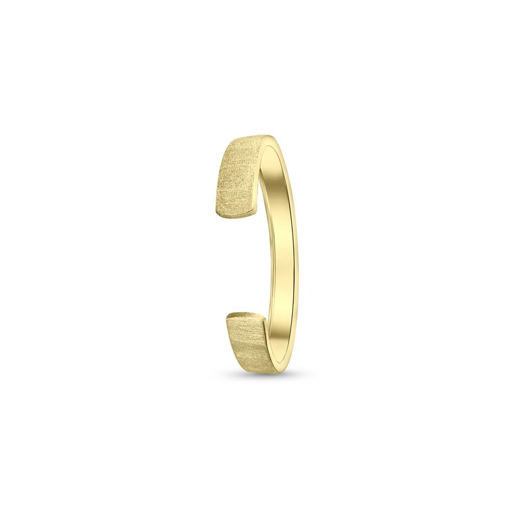 14K Vermeil Brushed Antique Bangle