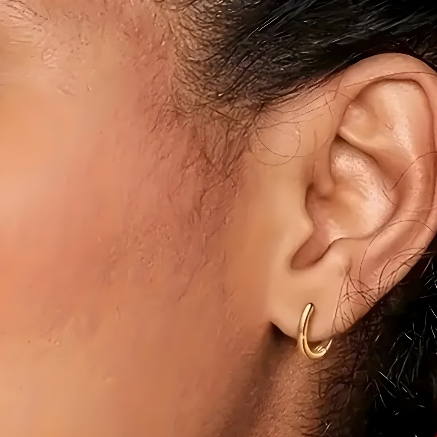 14K Gold Vermeil Huggie Hoop Earrings