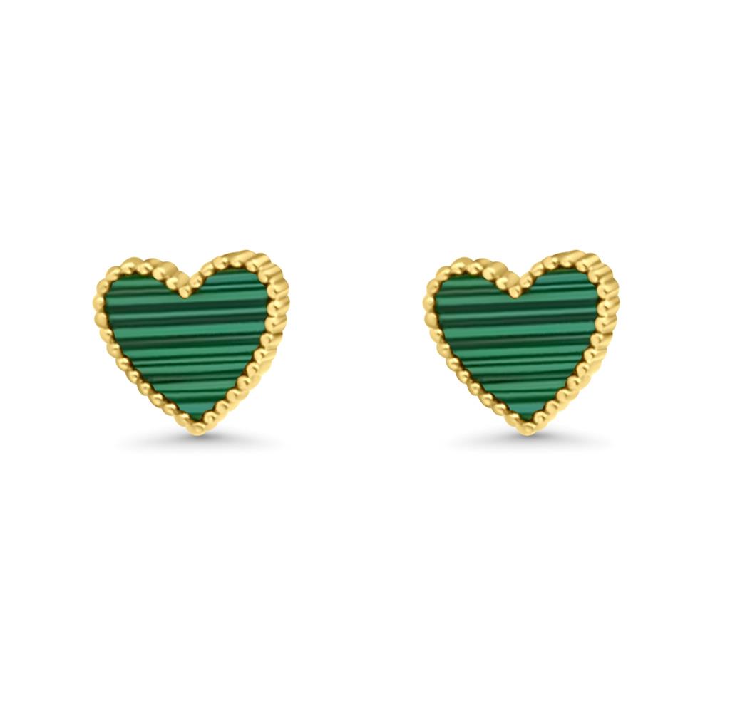 18K Vermeil Heart Stud Earrings