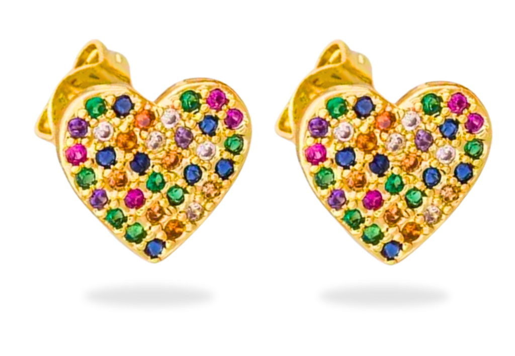 14K Vermeil Mini Heart Studs