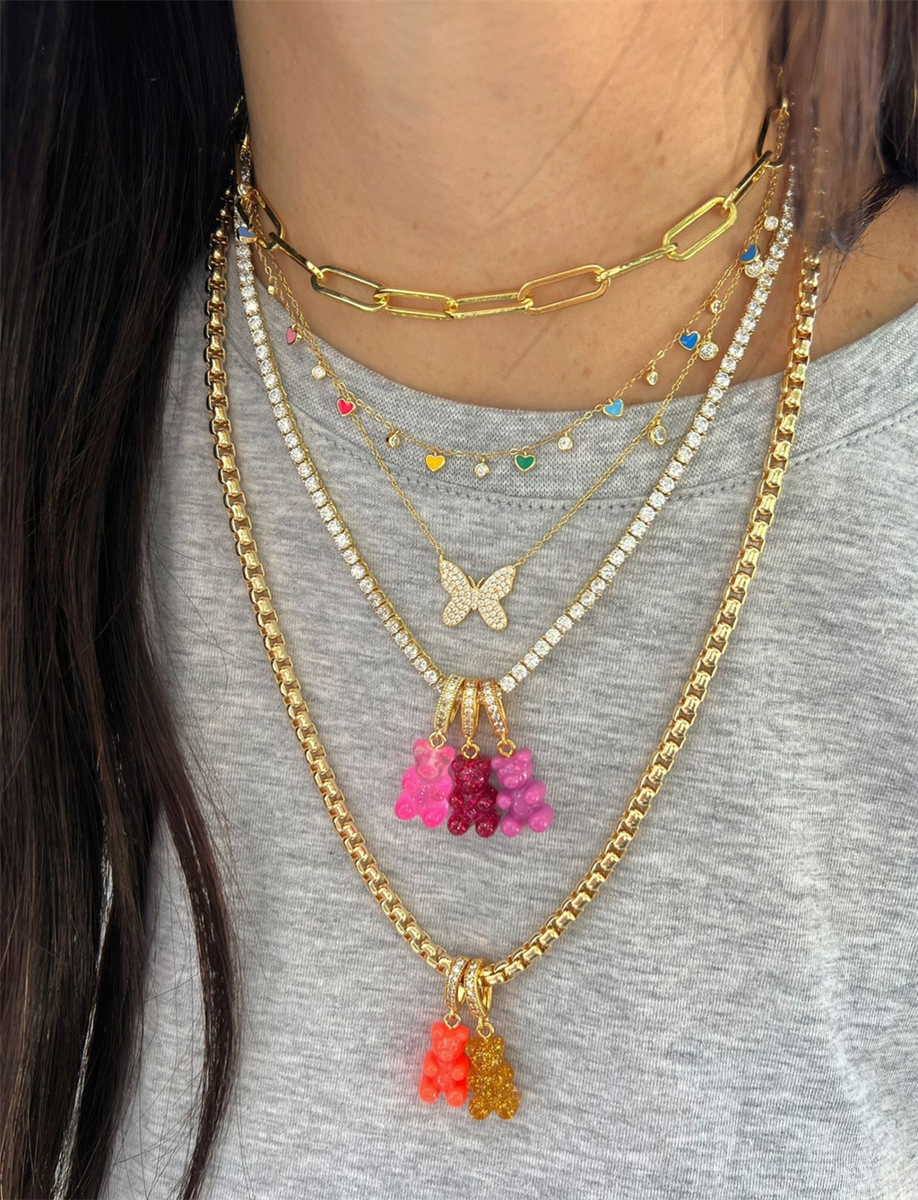 18K Vermeil Sparkling Tennis Necklace