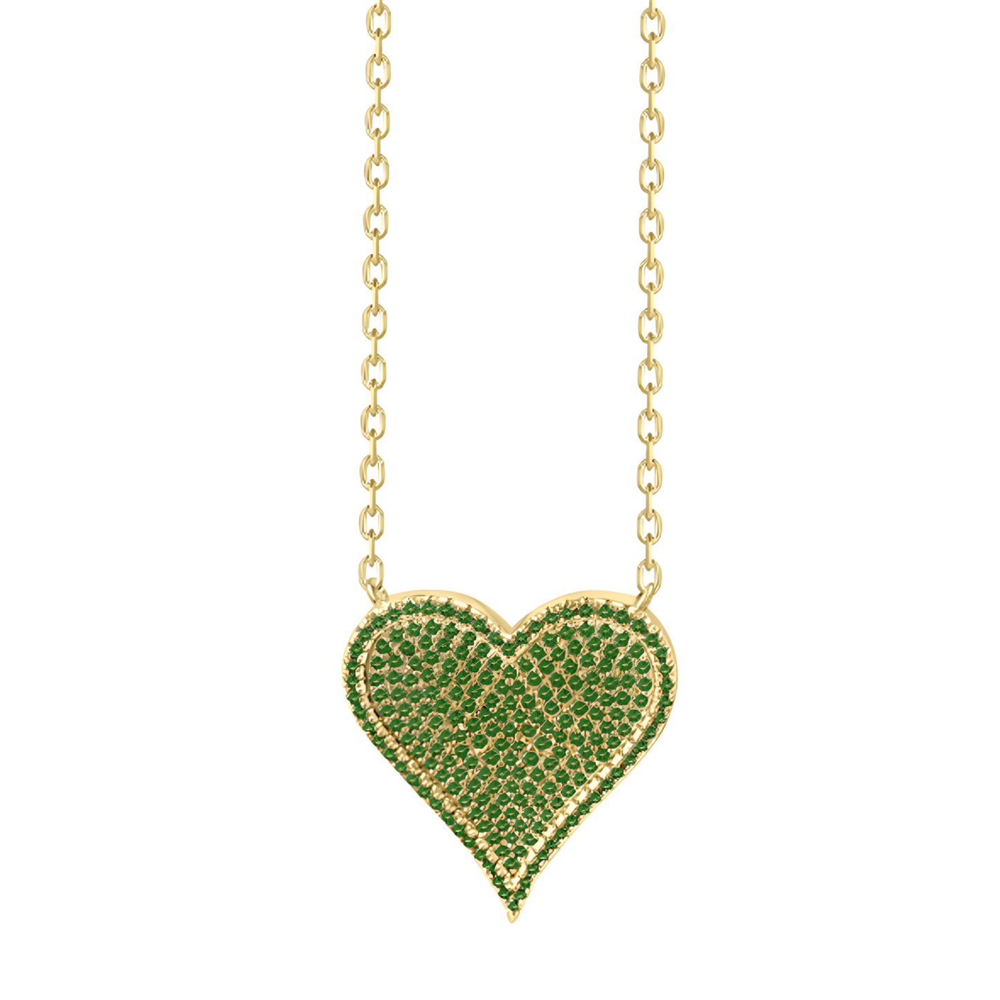 Gold Vermeil Jane Green Heart Pendant Necklace