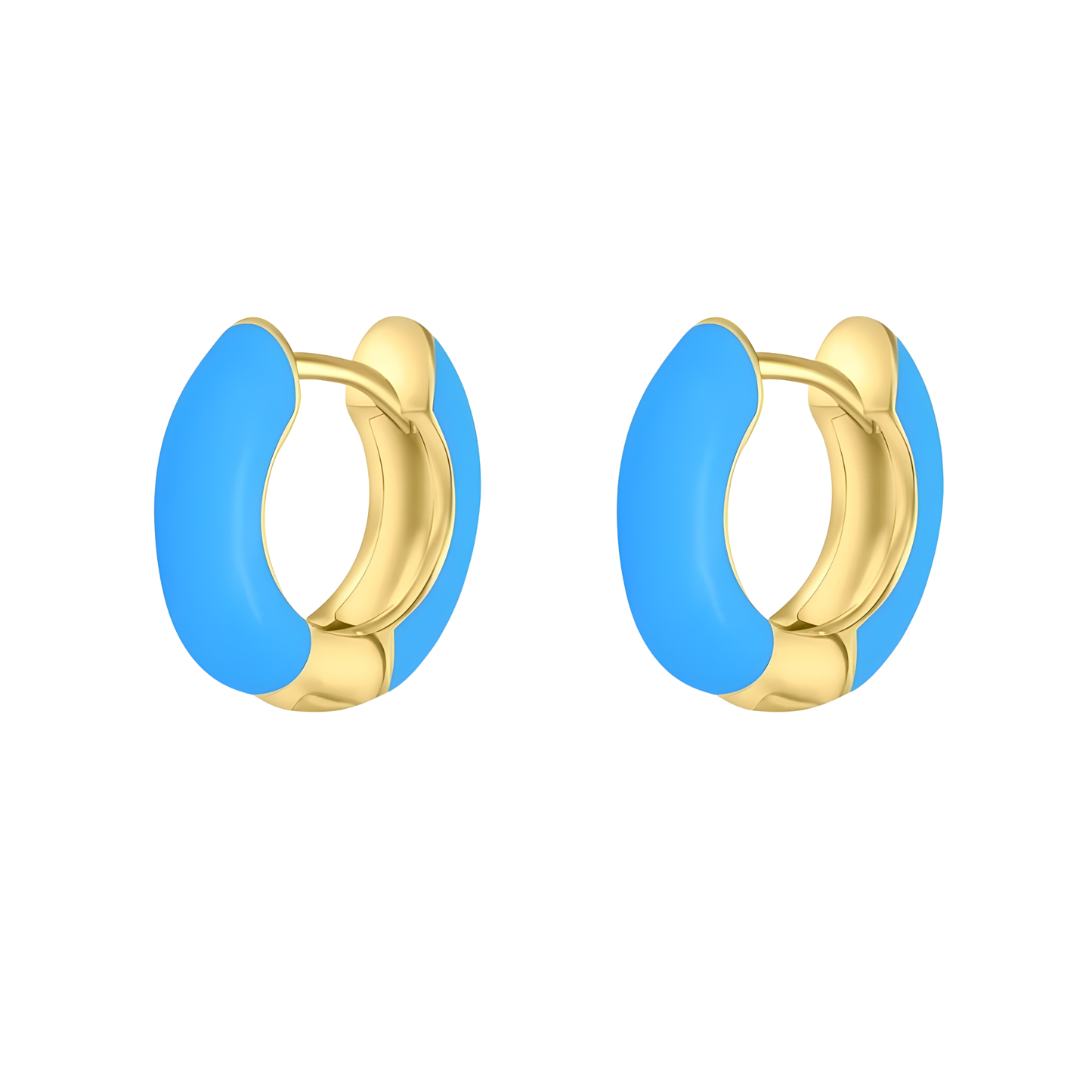 Gold Vermeil & Blue Enamel Edie Earrings