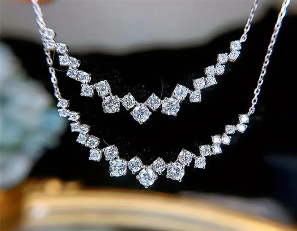 Sterling Silver Cascading Necklace