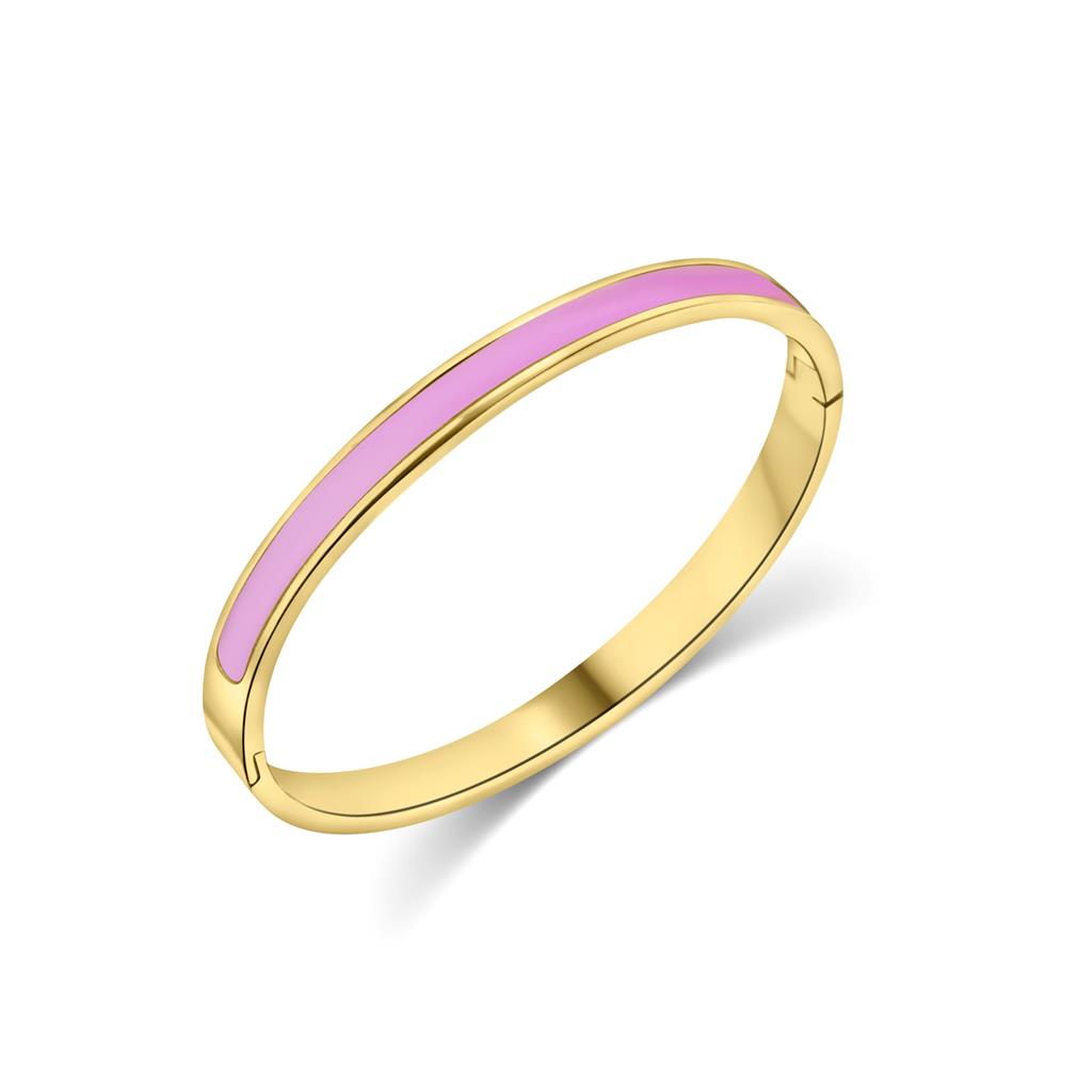 18K Vermeil Lavendar Enamel Bangle