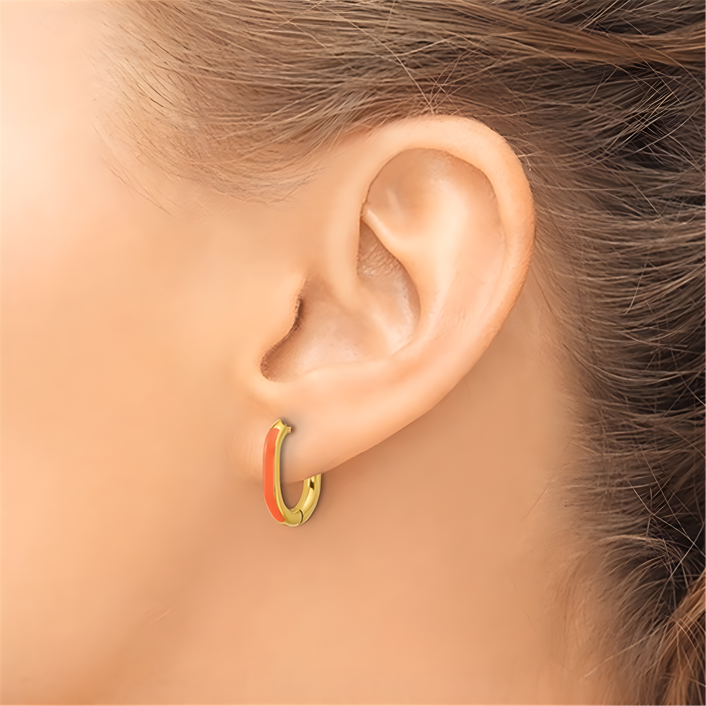 Kenna Enamel Oval Hoop Earrings