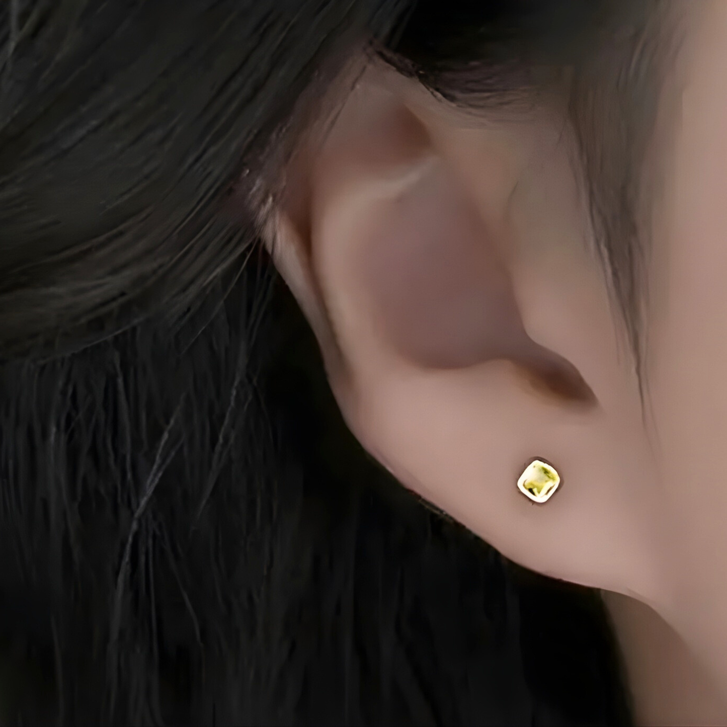 Gold Vermeil Yellow Amanda Bezel Set Earrings