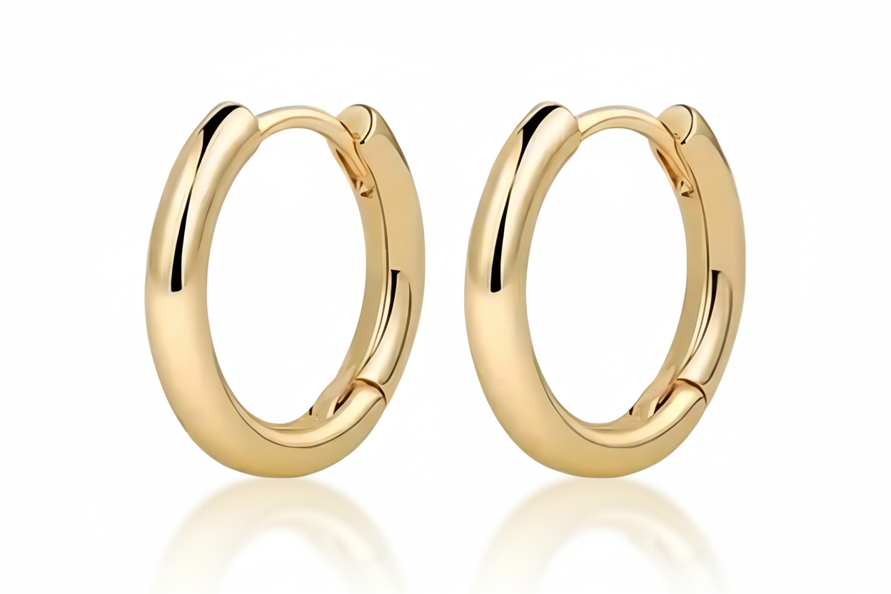 14K Gold Vermeil Small Hoop Earrings