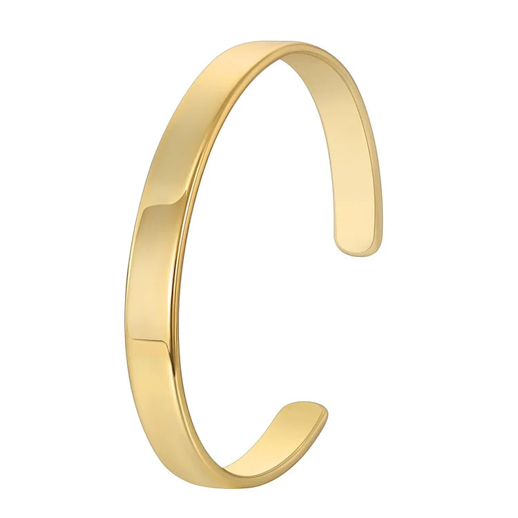 18K Gold Plated Classic Gold Cuff Bracelet