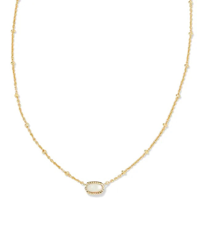Gold Plated Blue Enamel Presley Halo Necklace