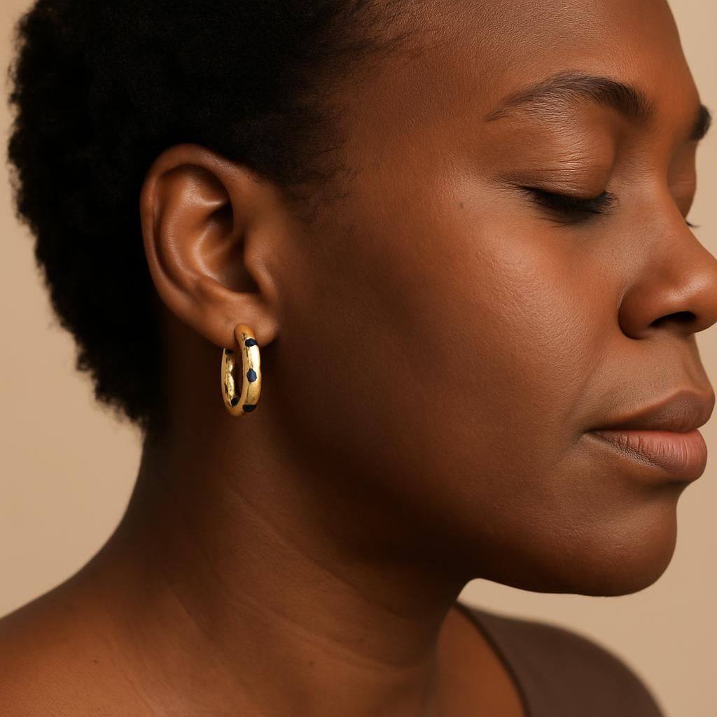 Gold Vermeil Starlight Hoop Earrings