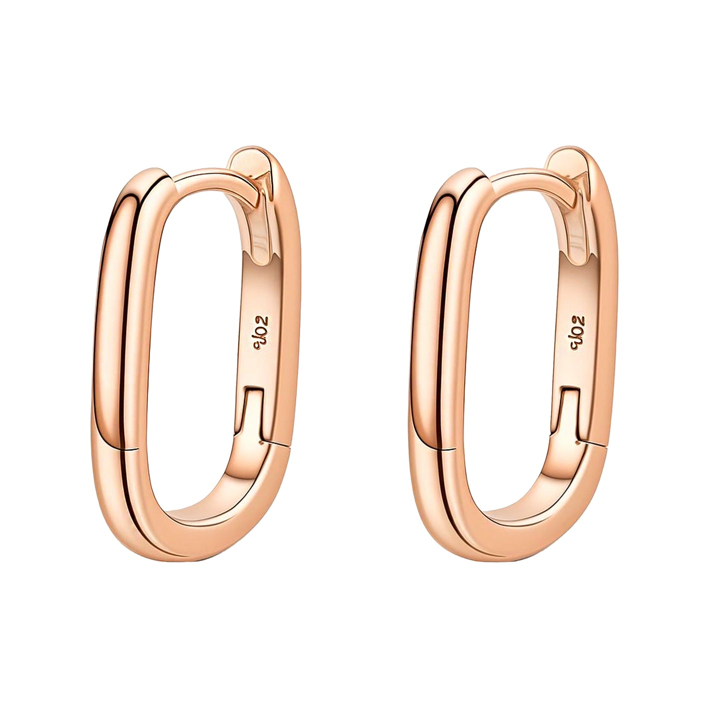 Rose Gold Vermeil Marcy Oval Hoop Earrings