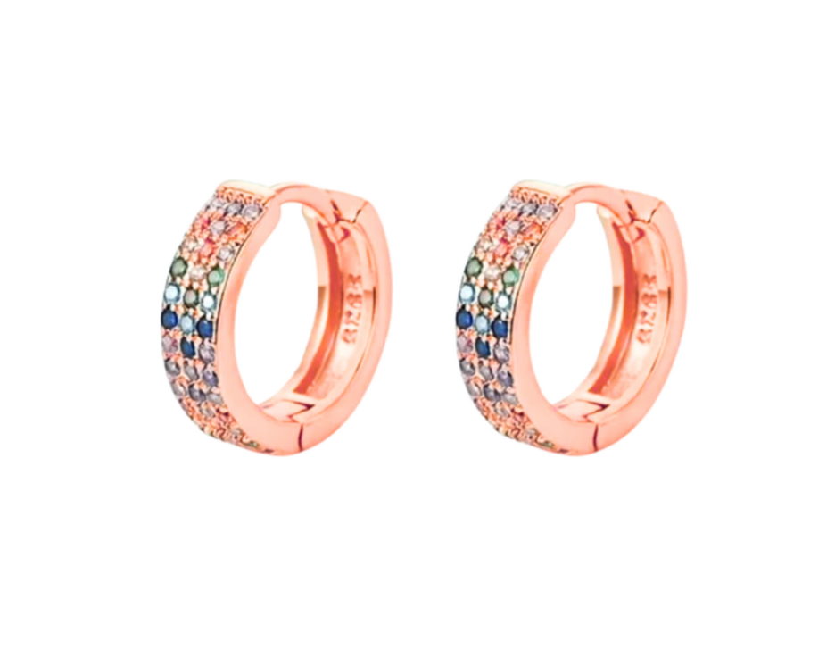 14K Vermeil Rainbow Earrings