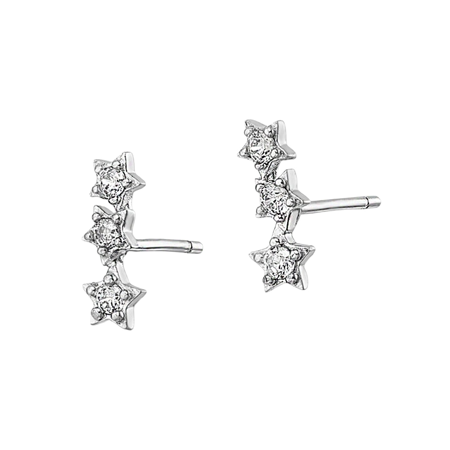 Sterling Silver Starburst Ear Climbers
