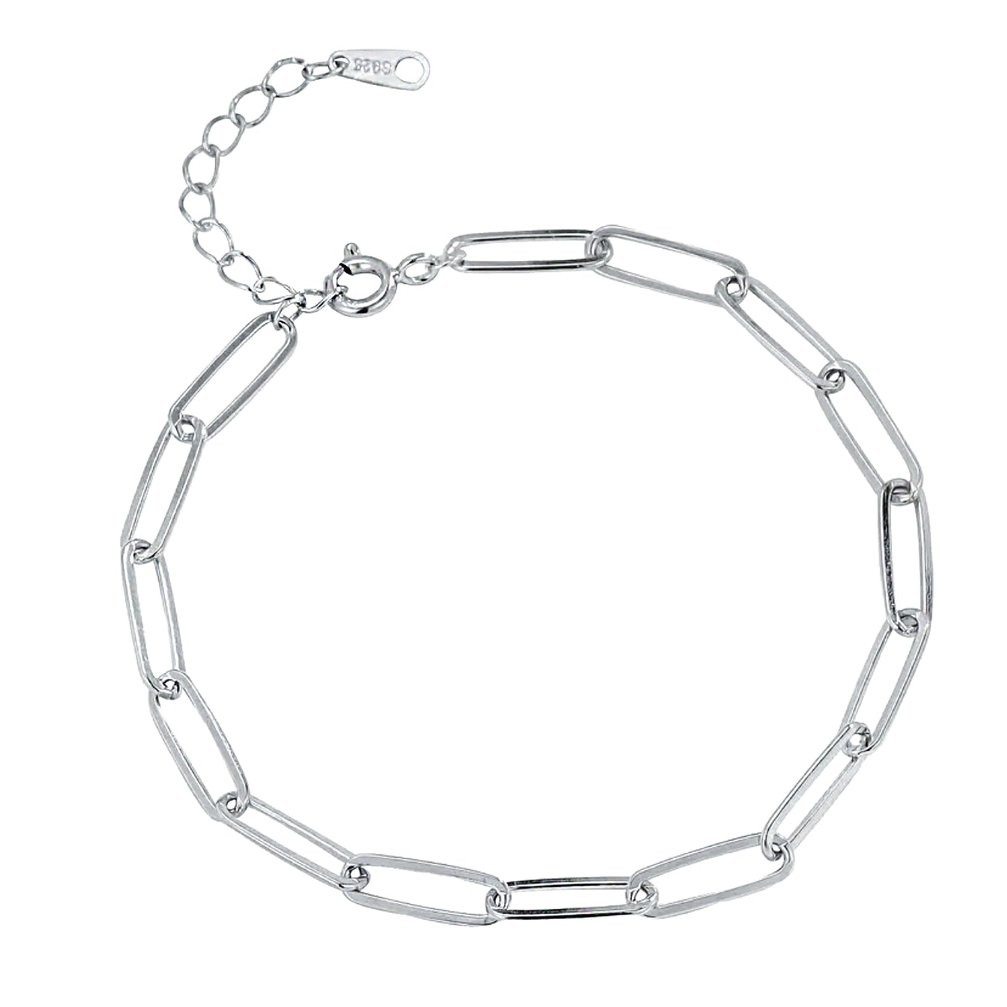 Sterling Silver Bonnie Paperclip Link Bracelet