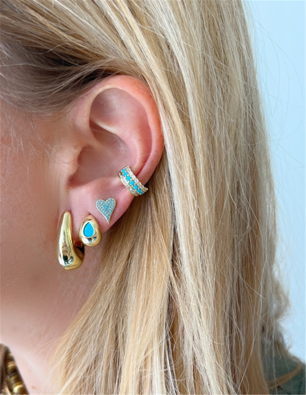 18K Vermeil Dome Hoop Earrings