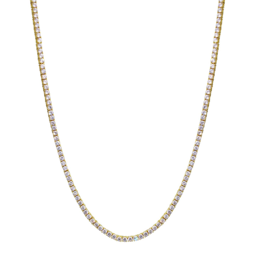 18K Vermeil Sparkling Tennis Necklace