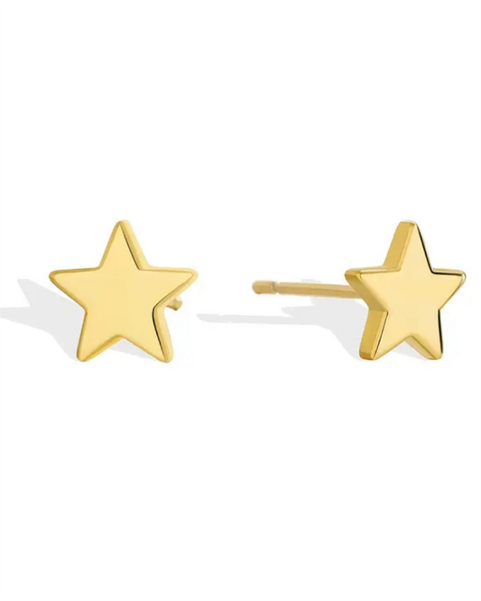 14K Vermeil Star Earrings