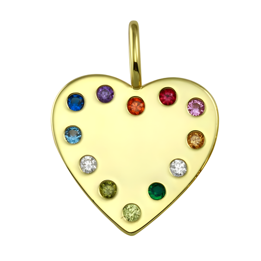 Gold Vermeil Marla Easel Heart Charm