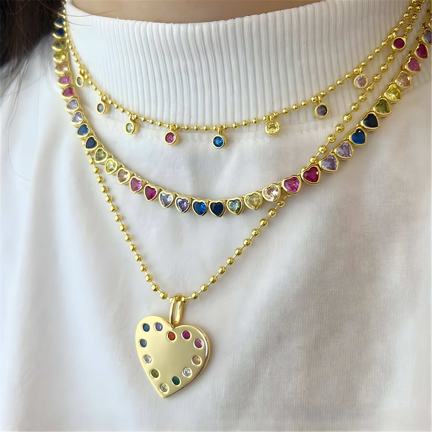 Gold Vermeil Marla Easel Heart Charm