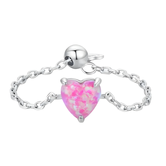 Sterling Silver Serena Pink Opal Ring