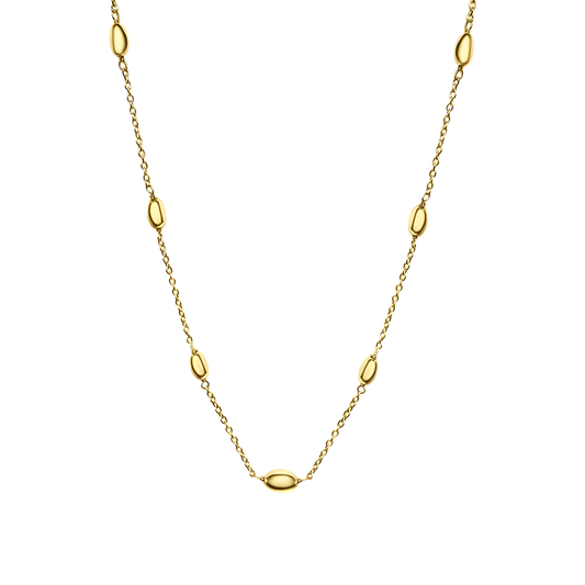 Gold Vermeil Lauren Oval Station Chain Necklace