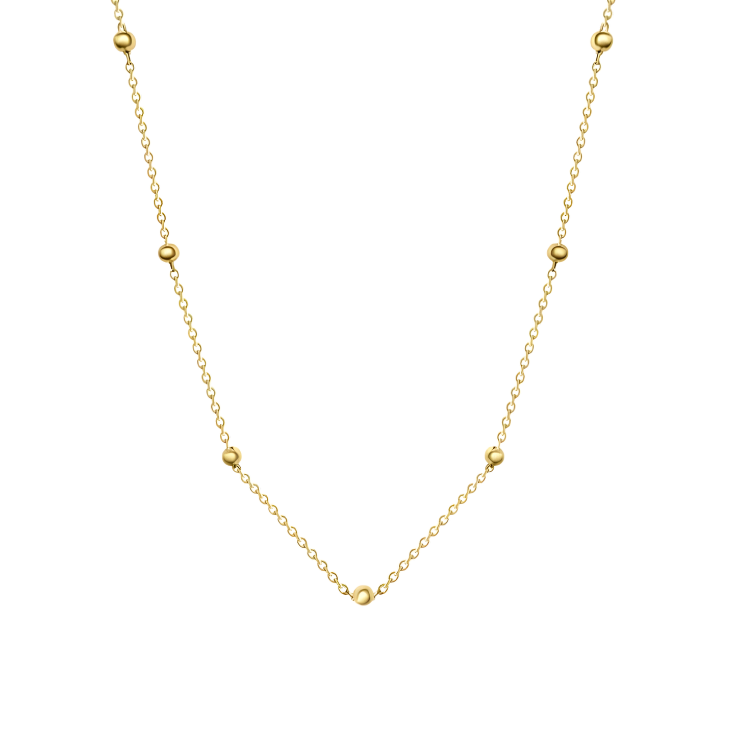 Gold Vermeil Lauren Beaded Chain Necklace