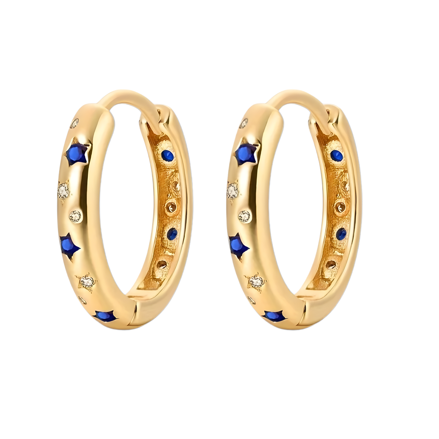 Gold Vermeil Starlight Hoop Earrings