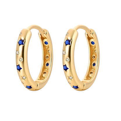 Gold Vermeil Starlight Hoop Earrings