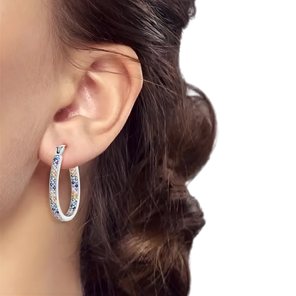 Sterling Silver Oval Hoop Earrings