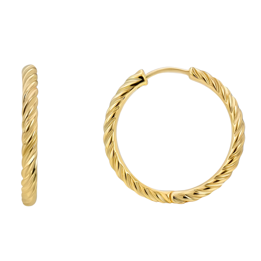 18K Gold Gretchen Twisted Hoop Earrings