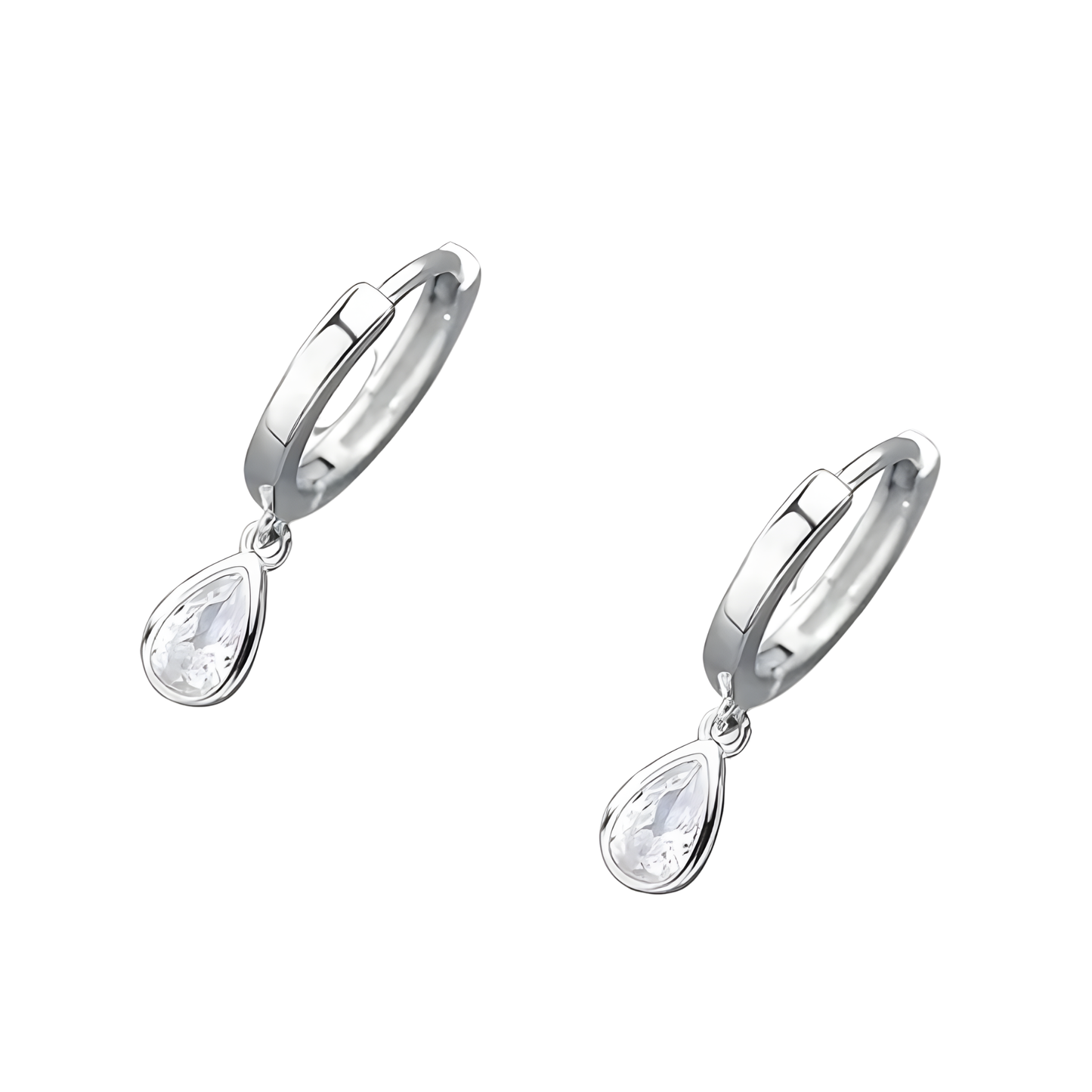 Sterling Silver Twinkle Hoop Earrings