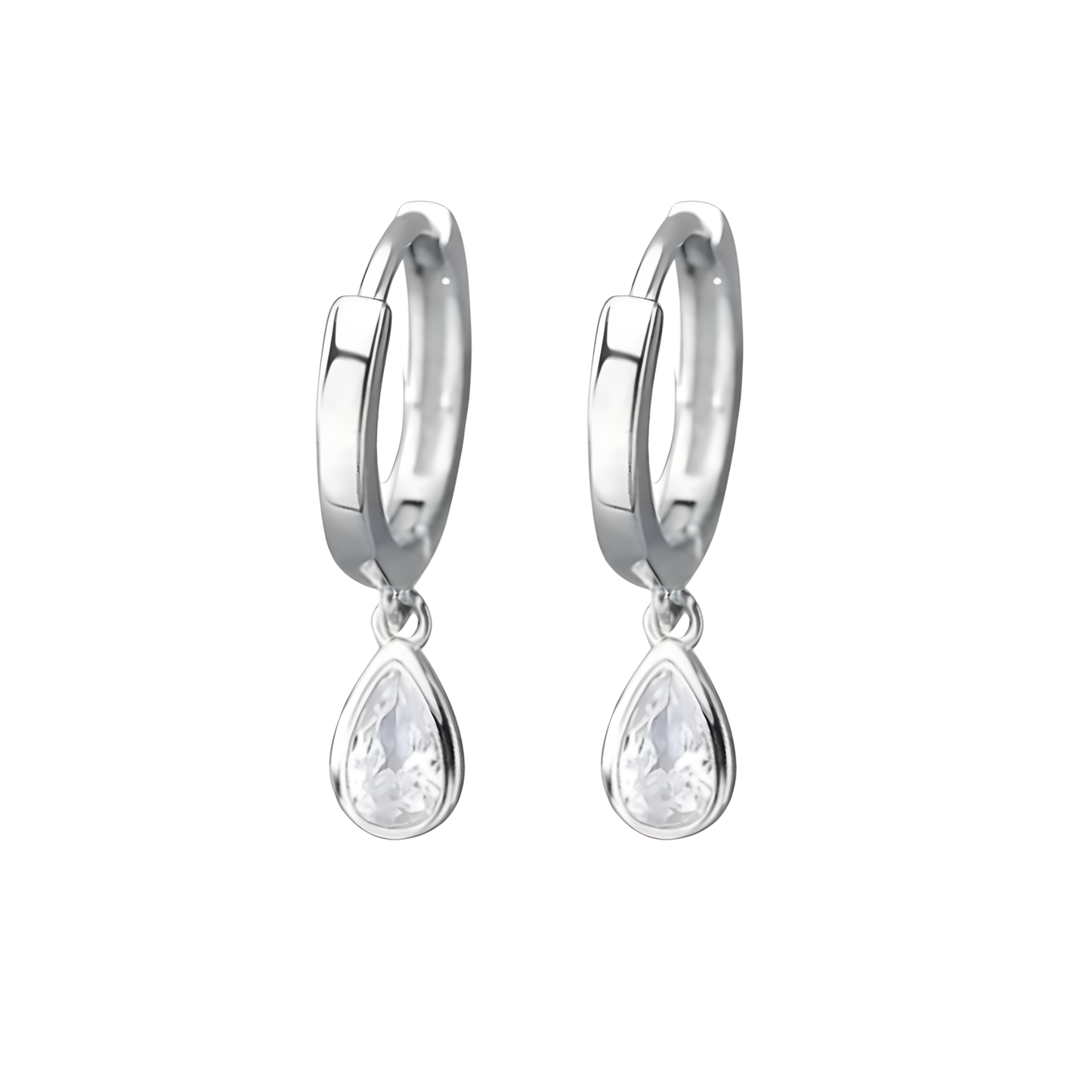 Sterling Silver Twinkle Hoop Earrings
