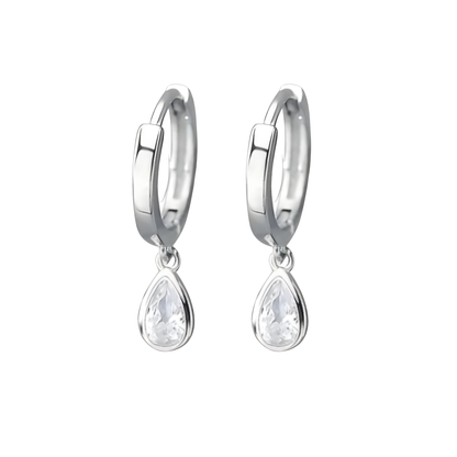 Sterling Silver Twinkle Hoop Earrings