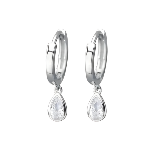 Sterling Silver Twinkle Hoop Earrings