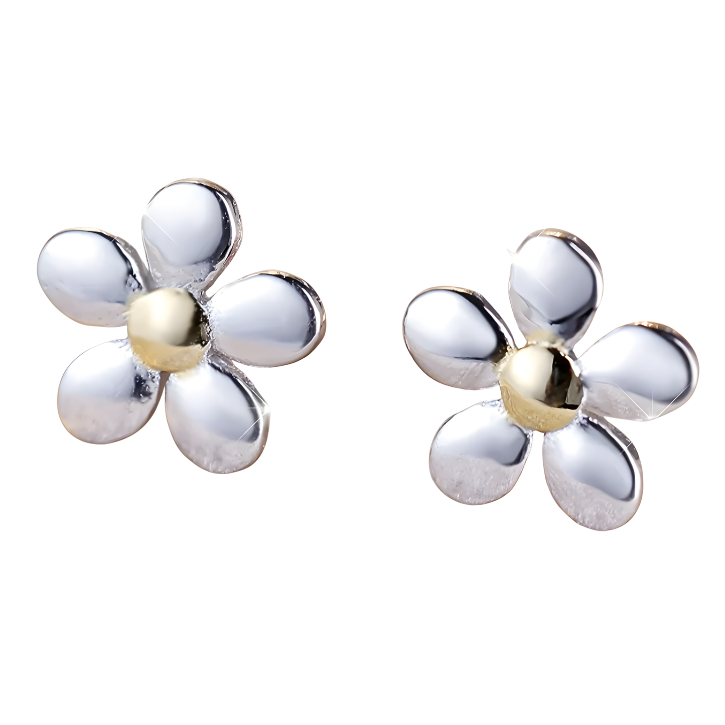 Sterling Silver & 14K Vermeil Daisy Bloom Earrings