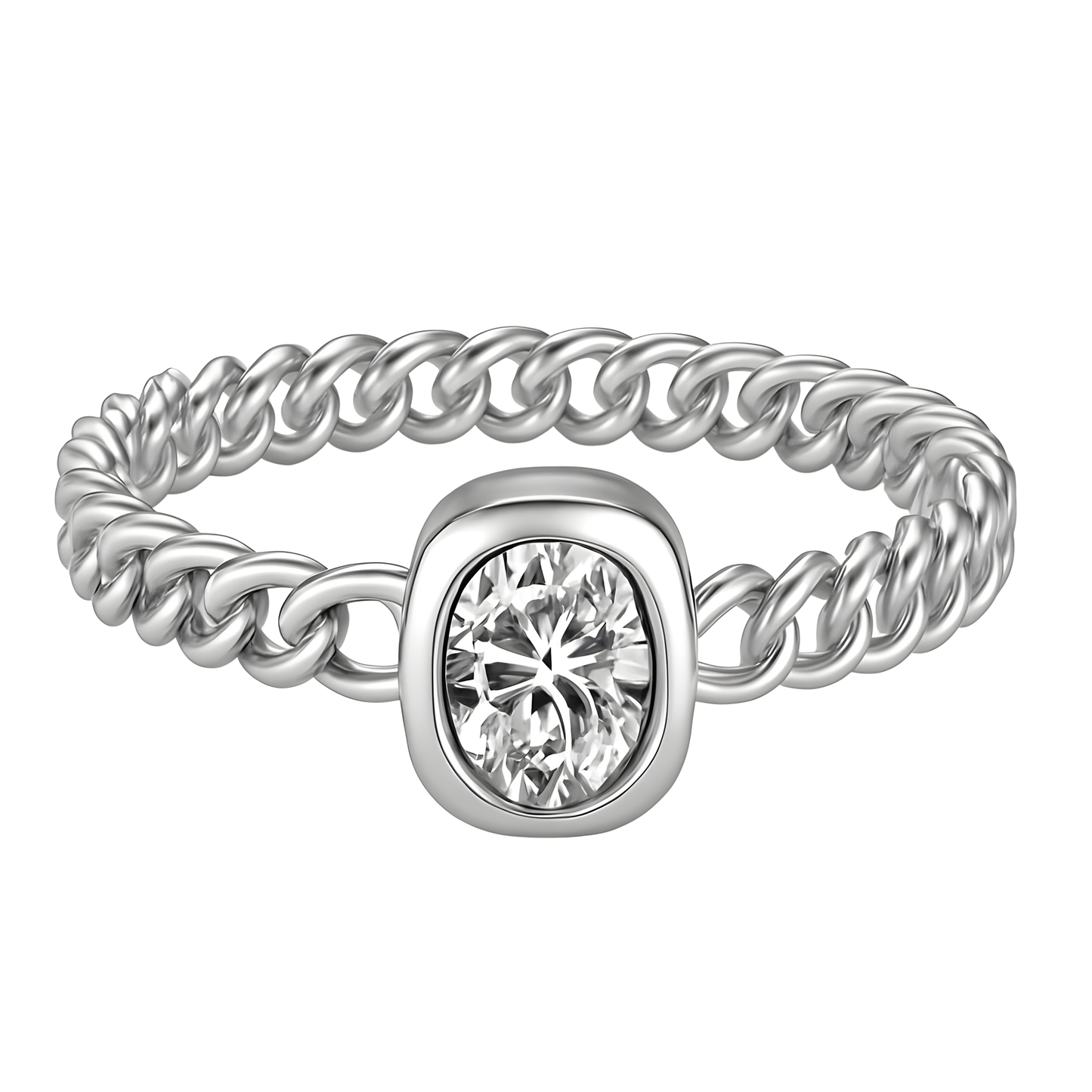 Sterling Silver Link Ring