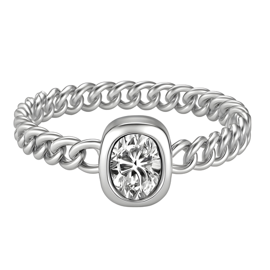 Sterling Silver Link Ring