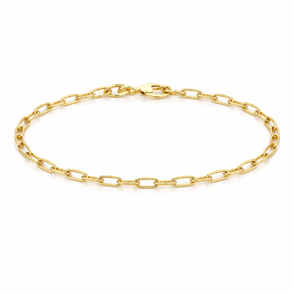14K Gold Filled 2.1 mm Paperclip Chain Bracelet