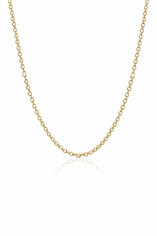 14K Gold Filled Round Cable Chain Necklace