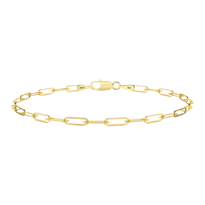 14K Gold Vermeil Paperclip Chain Bracelet