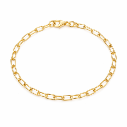 14K Gold Vermeil Paperclip Chain Bracelet