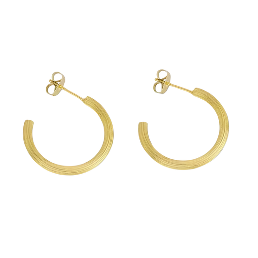 18K Gretchen Ridge Hoops