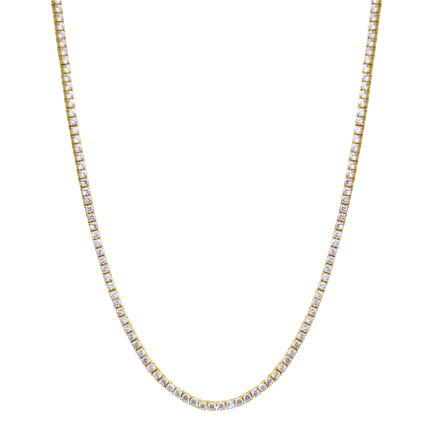 18K Vermeil Sparkling Tennis Necklace