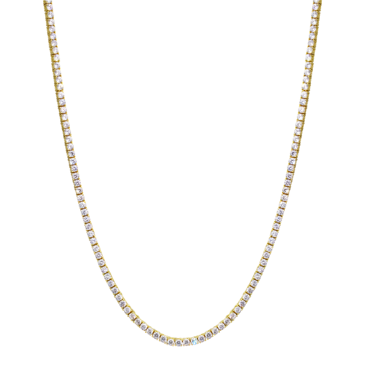 18K Vermeil Sparkling Tennis Necklace