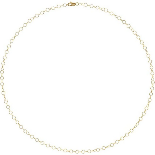 Gold Filled Round Cable Chain Necklace