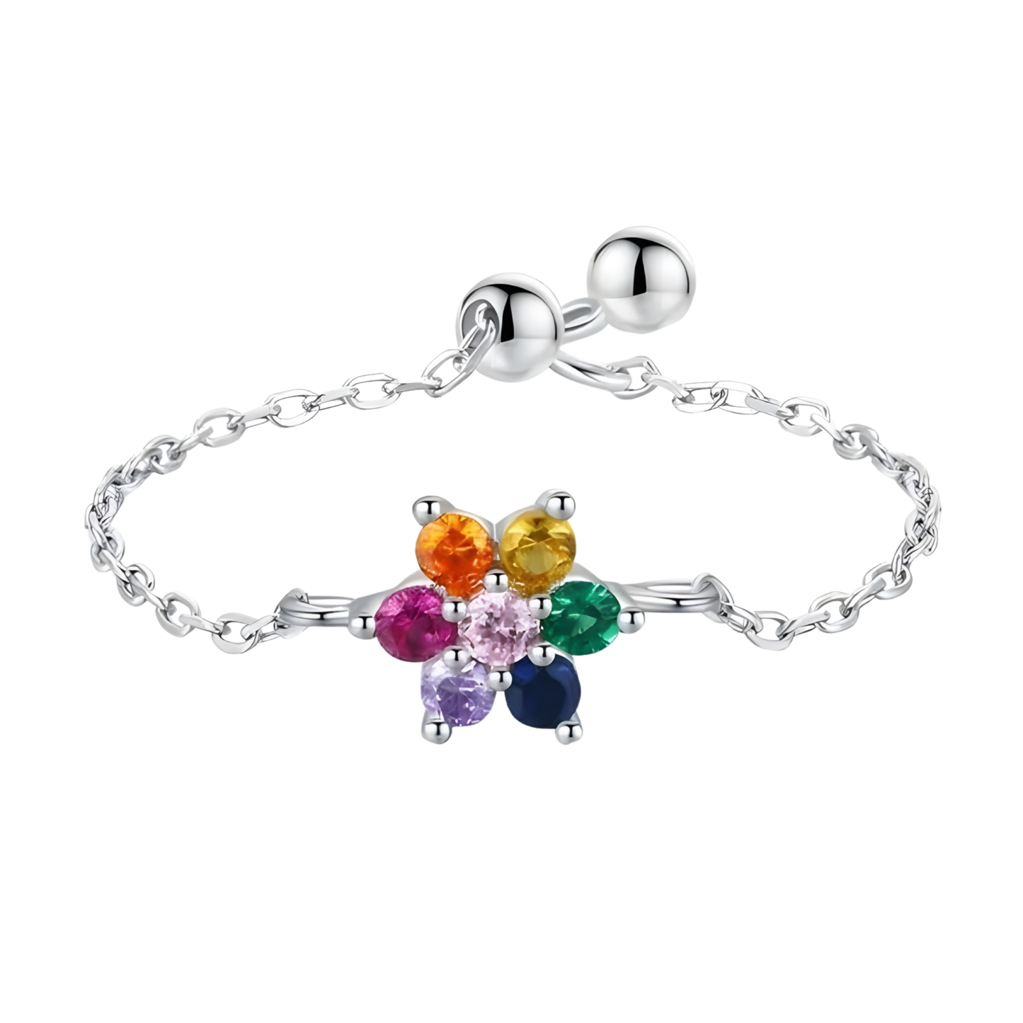 Sterling Silver Serena Blue Star Ring