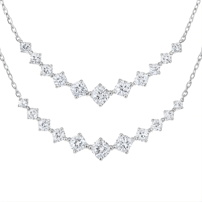 Sterling Silver Penny Cascading Necklace