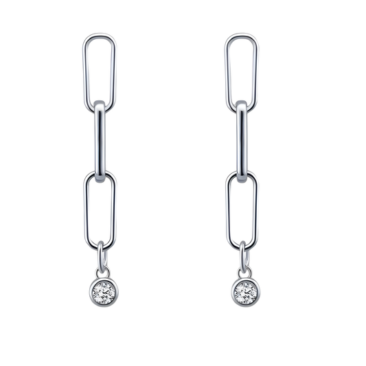 Sterling Silver Paperclip Earrings